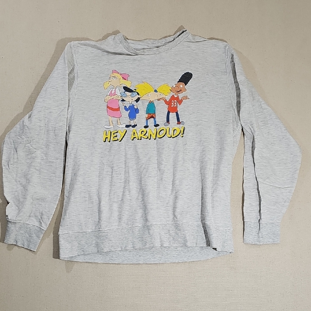 Nickelodeon Hey Arnold! Gray Sweatshirt